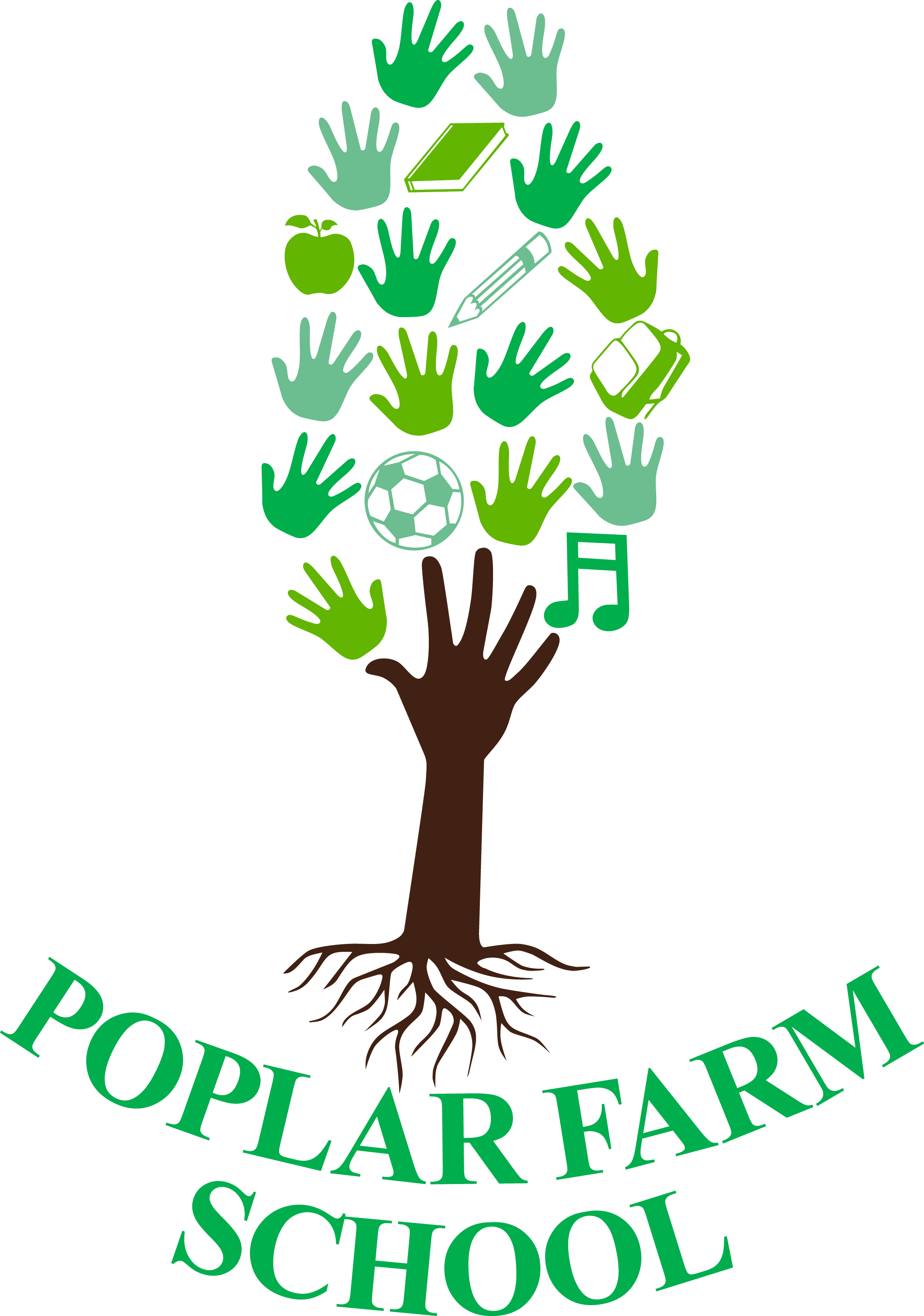 Grantham Poplar Farm Primary School logo 